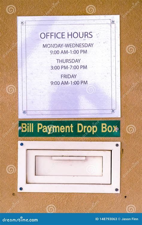 bill payment drop box   wall  residents  businesses  pay