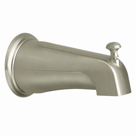 moen monticello diverter tub spout  slip fit connection  brushed nickel bn  home