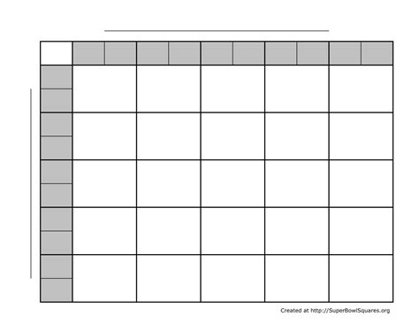 printable  square grid  numbers