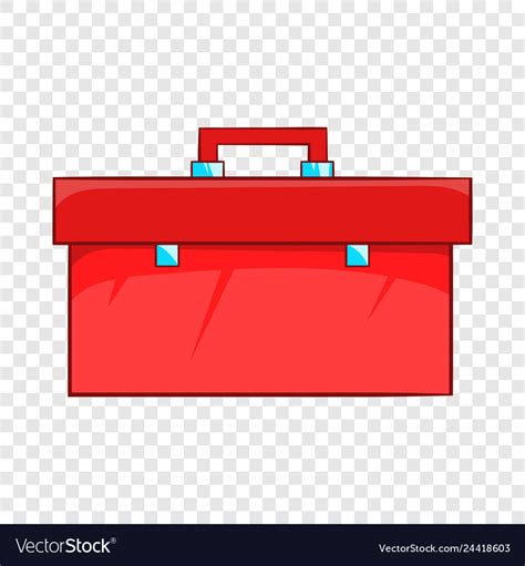 closed red case icon  cartoon style royalty  vector