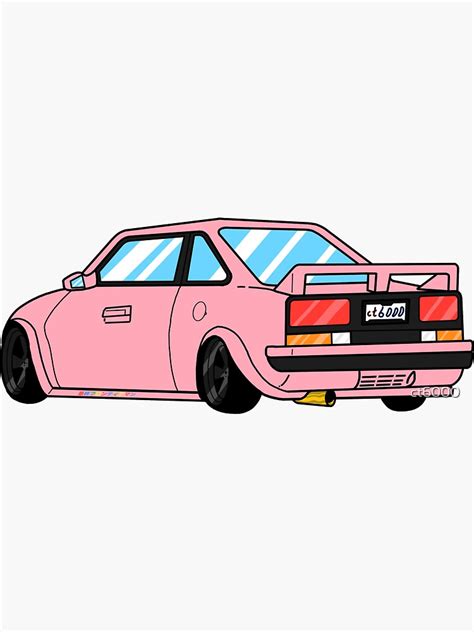 pink car sticker  ct redbubble