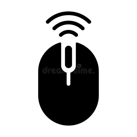 wireless computer mouse icon vector  graphic design logo website
