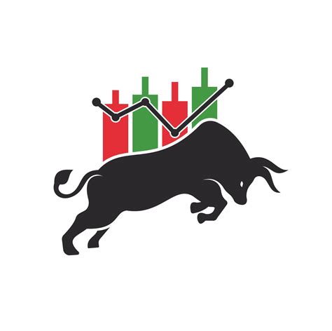 bullish trader logo forex bull logo design template vector financial