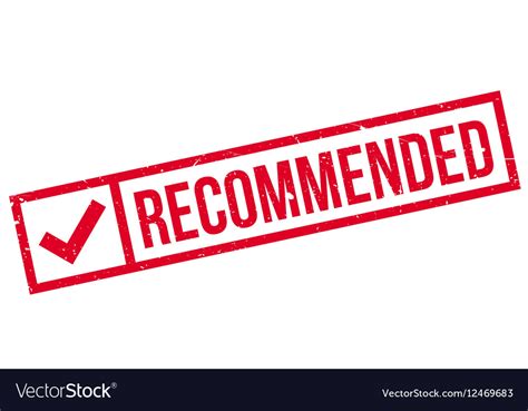 recommended rubber stamp royalty  vector image
