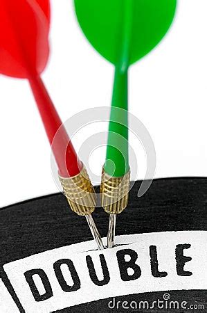 double dart hit stock image image