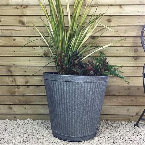 extra large round tapered vence fluted planter planters outdoor