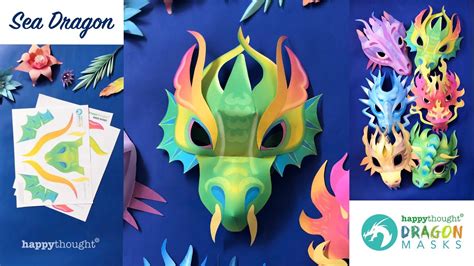 chinese dragon mask template