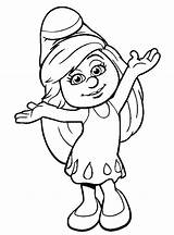 Coloring Smurfette Pages Getcolorings Getdrawings sketch template
