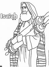 Isaiah Prophet Activity Colouring Prophets Testament Major sketch template