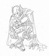 Grievous General Coloring Pages Printable Wars Star Lineart Library Getdrawings Deviantart Clip Popular sketch template