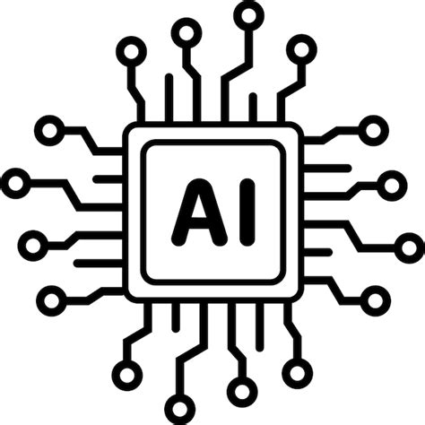 premium vector artificial intelligence ai icon flat vector illustration