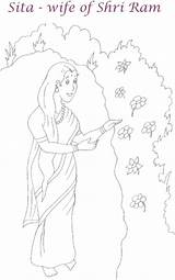 Sita Dushera Adults sketch template