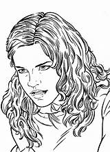 Coloring Hermione Granger Potter sketch template