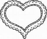 Coloring Valentine Hearts Heart Pages Valentines sketch template