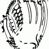 Glove Baseball Coloring Pages sketch template
