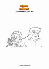 Spiderman Supercolored sketch template