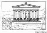 Artemis Templo Colorare Colorear Artemide Tempio Wonders Mausoleum Halicarnassus Disegni Zeus Artemisa Babilonia Babylone Tempel Kolorowanka Jardines świątynia Maravilhas Colorkid sketch template
