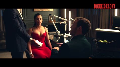 Naomi Scott Sexy Red Dress Scene From Charlie S Angels