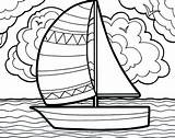 Coloring Sailboat Boat Pages Color Printable Getcolorings sketch template