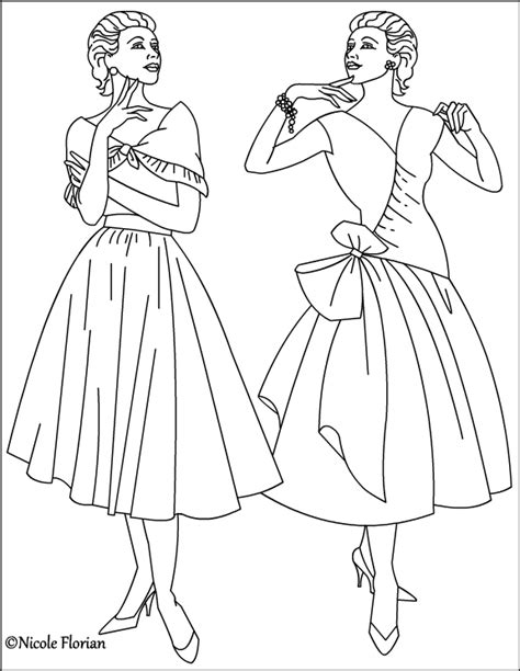 nicoles  coloring pages vintage fashion coloring pages