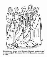Disciples Testament Apostles Teaches Miracles Altes Ausmalbilder Risen Coloringhome sketch template