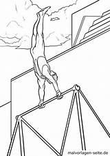 Gymnastics Turnen Gimnasia Malvorlage Reck Ausmalen Gymnastic Beam Bildes Anklicken Angebot Setzt öffnet sketch template