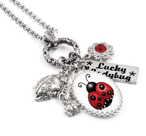 ladybug necklace silver ladybug jewelry lady bug charms blackberry