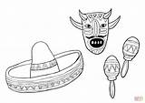 Coloring Maracas Pages Sombrero Mexican Pinata Mask Food Mexico Color Printable Chili Getcolorings Drawing Getdrawings Colorings Supercoloring Print Silhouettes sketch template