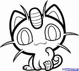 Pokemon Coloring Pages Meowth Chibi Drawing Printable Cute Draw Colorear Step Para Dibujos Print Jolteon Baby 1109 Kawaii Getdrawings Pagers sketch template