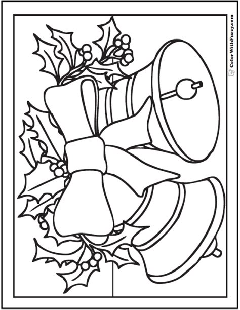 christmas bells coloring pages png  file