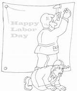 Labor Coloring Sheets Kids Printable sketch template