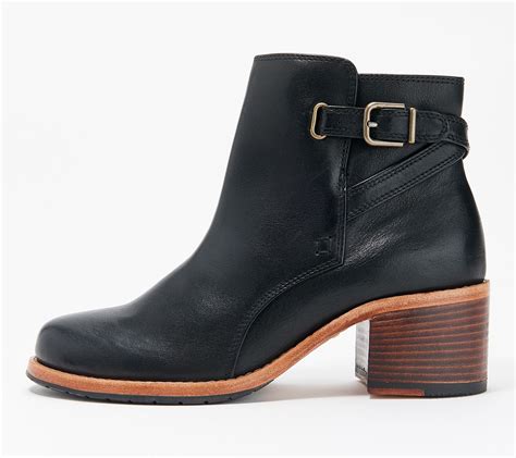 clarks leather ankle boots  buckle detail clarkdale jax qvccom