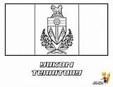 Yukon Coloring Designlooter Yescoloring Territory Flag sketch template