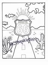 Coloring Pages Rock Texas Route 66 Mineral Desert Highway Print Rangers Printable Drawing Color Star Adult Igneous History Book Getcolorings sketch template