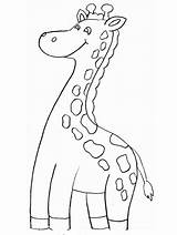 Giraffe Coloring Pages Animal Cute Printable Kids Animals Clipart Color Print Smiling Activities Giraffes Crafts Book Popular Dltk Advertisement Coloringhome sketch template