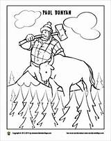 Bunyan Lumberjack Tales Ox Worksheet Minnesota Giant sketch template