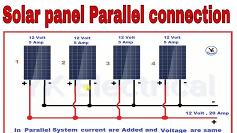 solar panels parallel connections solar system parallel wiring  hindi yk electrical youtube