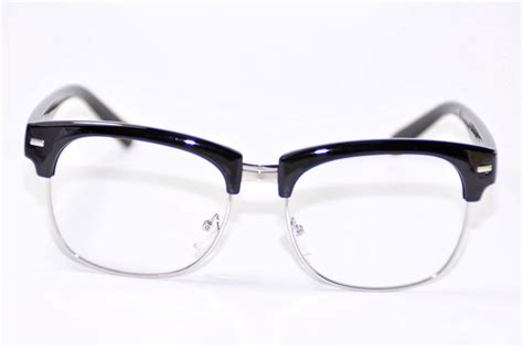 Vintage Classic Inspired Mens Glasses Frames Half Rimless