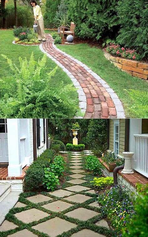 beautiful diy garden path ideas  piece  rainbow