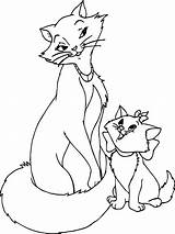 Coloring Aristocats Disney Cat Marie Pages Mother Girl Wecoloringpage Getdrawings Cartoon Getcolorings Color sketch template