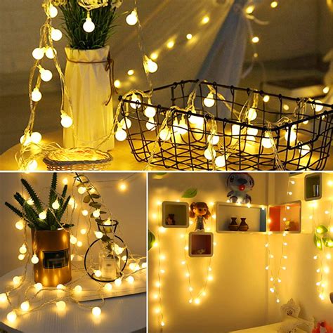 led globe string lights ft  leds warm white decorative fairy lights home wedding