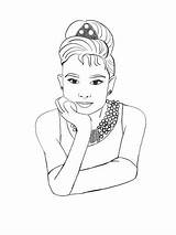 Audrey Hepburn Coloring Pages Color Printable Getcolorings Archives sketch template