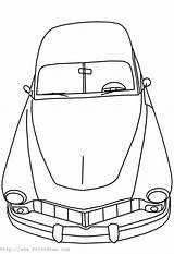 Coloring Pages Cars Outline Fifties Printfree sketch template