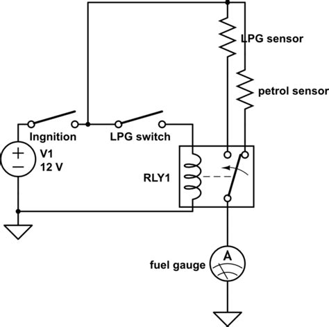 electrical dual fuel senders shared fuel gauge circuit