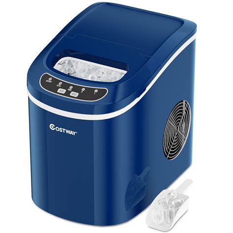 costway portable compact electric ice maker machine mini cube lbday abs navy walmartcom