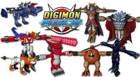 digimon fusion fighters models  artwork