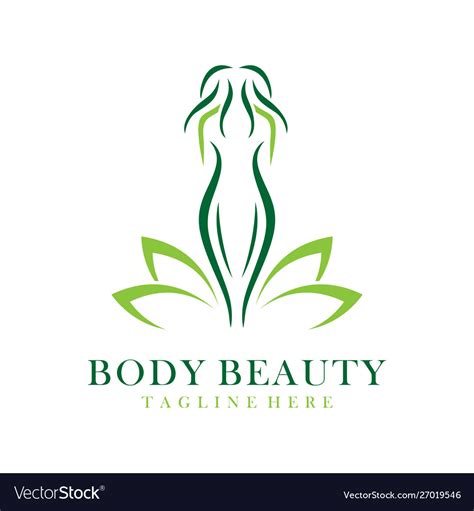 body beauty logo royalty  vector image vectorstock