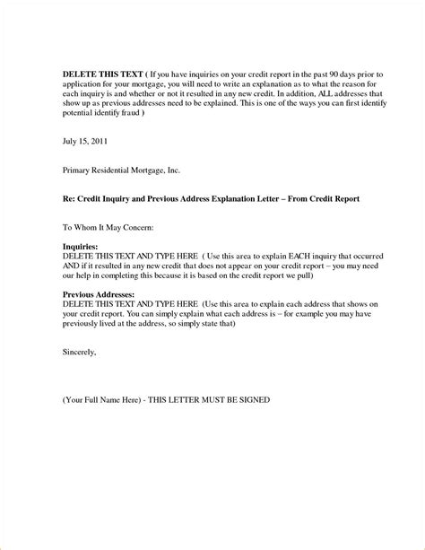 credit inquiry removal letter template credit inquiry removal