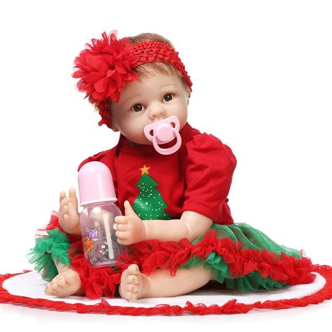 npk  reborn baby dolls  cm silicone cute pretty christmas