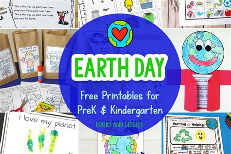printable earth day activities  preschool kindergarten